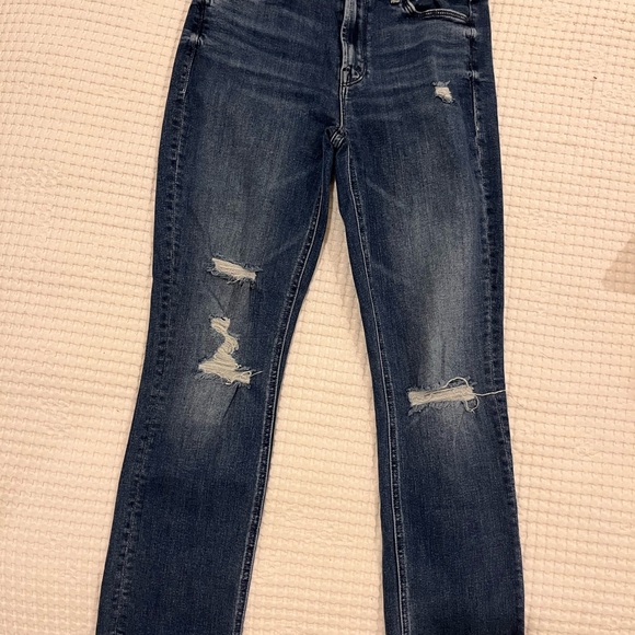 Mother Denim Mid Rise Dazzler Ankle Fray - Picture 2 of 7